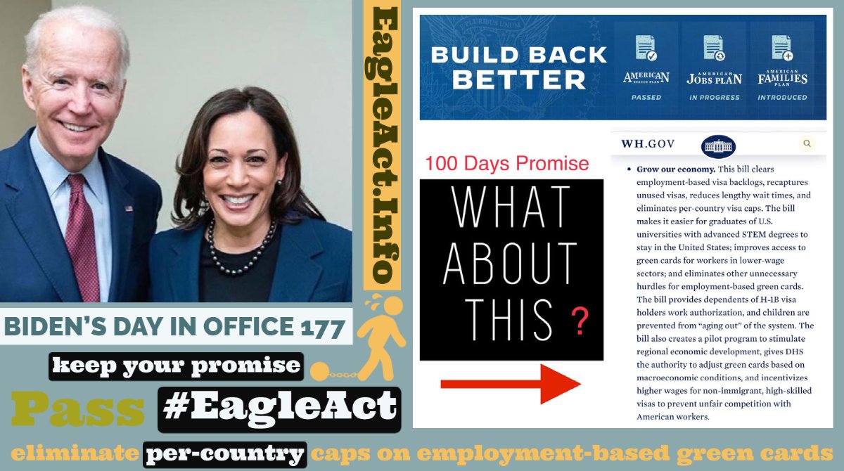 .<a href="/POTUS/">President Donald J. Trump</a> <a href="/JoeBiden/">Joe Biden</a>, <a href="/VP/">Vice President JD Vance</a>: Day 177; where is your Promise? @WHCOS <a href="/SecMayorkas/">ARCHIVED: Secretary Alejandro Mayorkas</a> <a href="/UrJaddou/">Ur Mendoza Jaddou</a> <a href="/TravelGov/">TravelGov</a>

Asian families endure racism👇
—Discriminatory per-country caps
—<a href="/USCIS/">USCIS</a> delays processing 485 applications
—#H4EAD Women put out of work
—#H4kids age out

📌PASS BIPARTISAN #HR3648