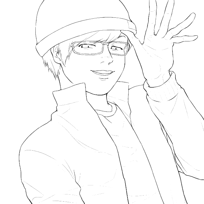 3人で下書き線画塗りを交換して絵を完成させるのtwitterイラスト検索結果