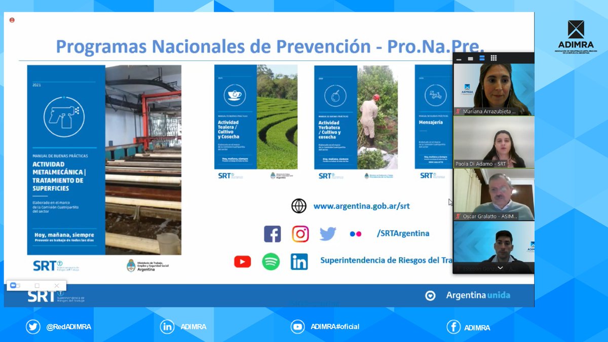 redadimra's tweet photo. ‼️ Ayer presentamos el Manual de Buenas Prácticas - Tratamientos de Superficies elaborado por la Comisión Cuatripartita Metalmecánica de la @SRTArgentina integrada por #ADIMRA, #ASIMRA, @uomranac y #UART
Mirá el manual ingresando a ➡️ https://t.co/sbIu7Tkx1R https://t.co/5em8XaX00F