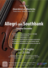 ilparcopiubello's tweet photo. Il 15 luglio il Teatro greco dei Giardini La Mortella ospiterà una inedita formazione cameristica, che comprende alcuni giovani membri dell’Orchestra Southbank Sinfonia, affiancati dai componenti, professionisti, del Quartetto Allegri.
https://t.co/2mKRtns5f5 https://t.co/Xv4Ng0h0UH