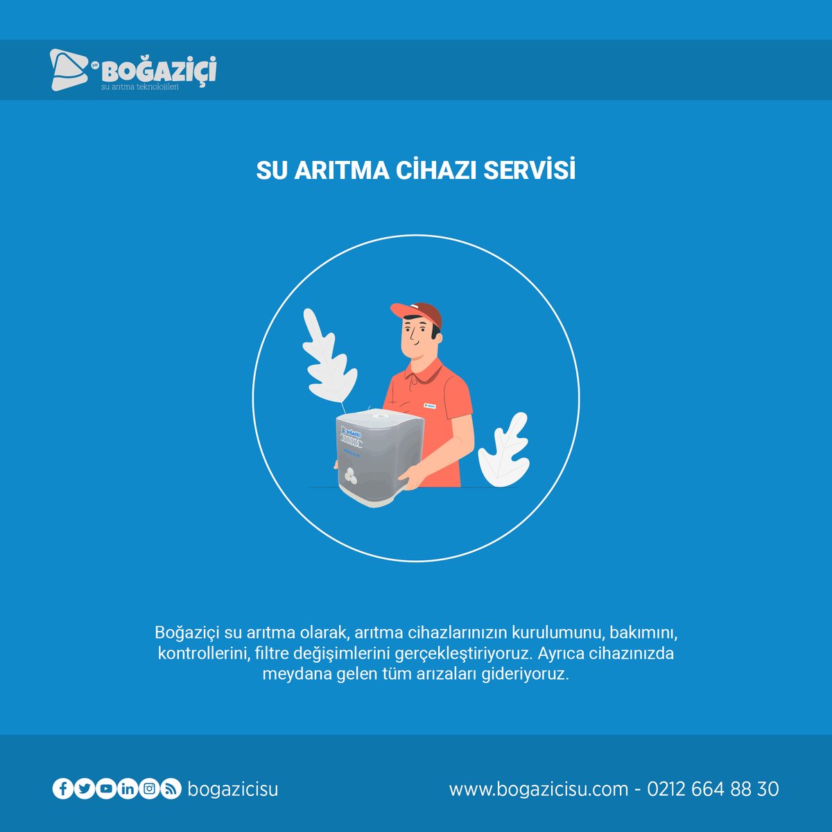 Su Arıtma Cihazı Servisi

Boğaziçi su arıtma olarak, arıtma cihazlarınızın kurulumunu, bakımını, kontrollerini, filtre değişimlerini gerçekleştiriyoruz. 

#arıtmacihazı #arıtmasuyu #arıtmasatışı #suarıtma #boğaziçisu #arıtmaservisi #bogazicisu #artıtmabakım #arıtmaservisi