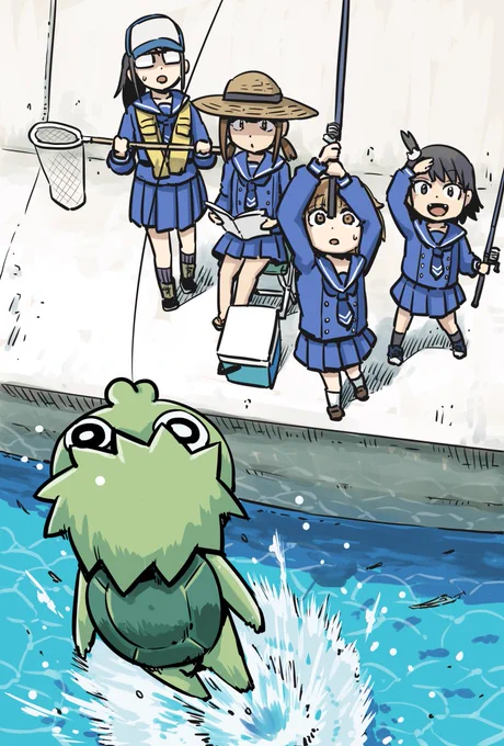 放課後ていぼう日誌のアニメがこの後23時からBSで再放送開始するよ、みんなで見よう!
魚やフナムシに涙目でびくびくしている初々しい陽菜をアニメで見直すチャンス!
画像は去年のアニメ放送の際に描いたていぼう日誌とねこむすめ道草日記の勝手ながらのコラボ絵リサイクル🐟
https://t.co/vnQQ3xIXv5 