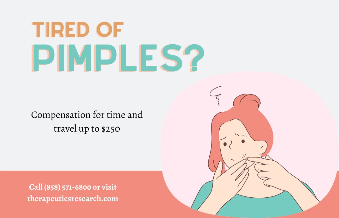 dermresearch's tweet photo. Frustrated with Facial Acne? Paid study now enrolling. https://t.co/fgknZPUXun https://t.co/OVTSmWHyl3