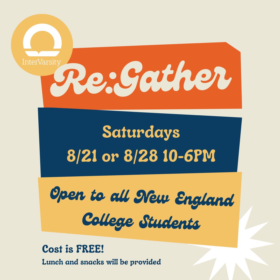 We hope you are having an amazing summer! The new semester will be here before we know it. Join us 8/28 in Dedham, MA to kick off the year with college students all over the region.   

Registration link in bio.