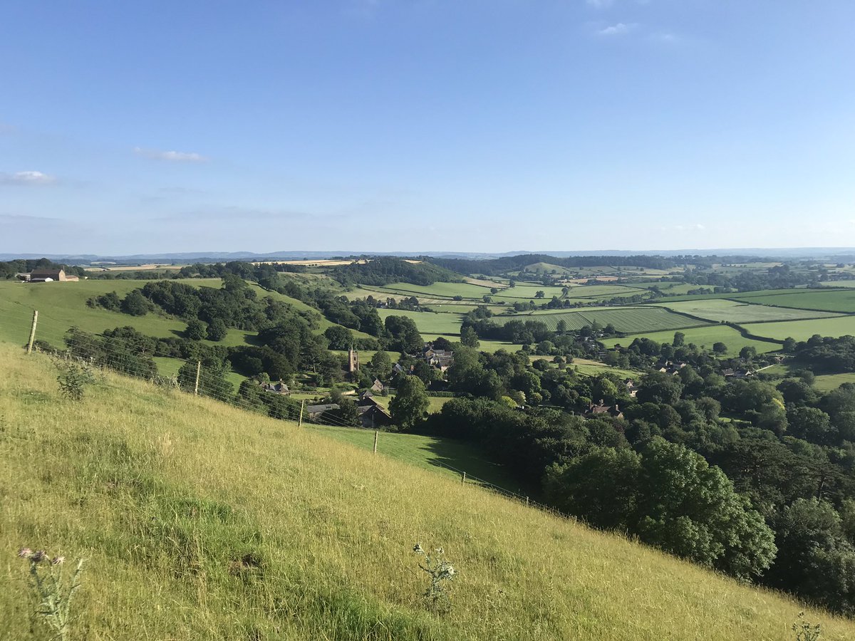 fosterarchitect's tweet image. Evening run after work - Corton Denham to Cadbury Castle (followed by @QueensArmsPub) #Dorset #somerset border