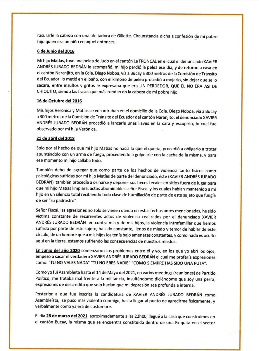 VeroGuevarav's tweet photo. He tomado la decisión firme de defender a mi familia y mi vida. No callare más. 
Violentada, abusada, humillada, desprestigiada y amenazada, inclusive con una pistola en la cabeza de mi hijo. Hago pública la denuncia que he realizado en contra de Xavier Jurado Bedran UNES https://t.co/TxUs9Wkj5c