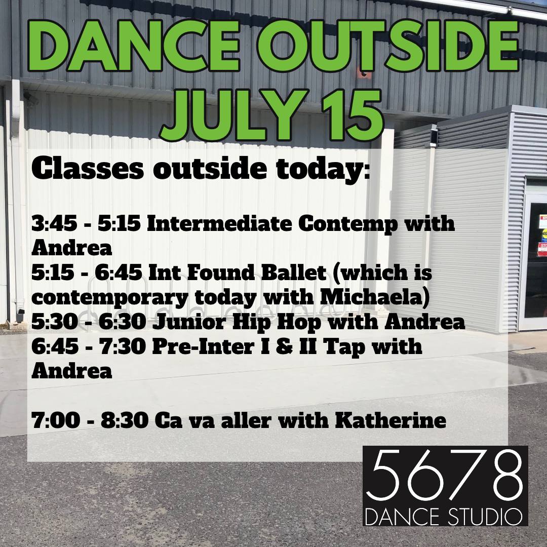 Dance outside tonight!