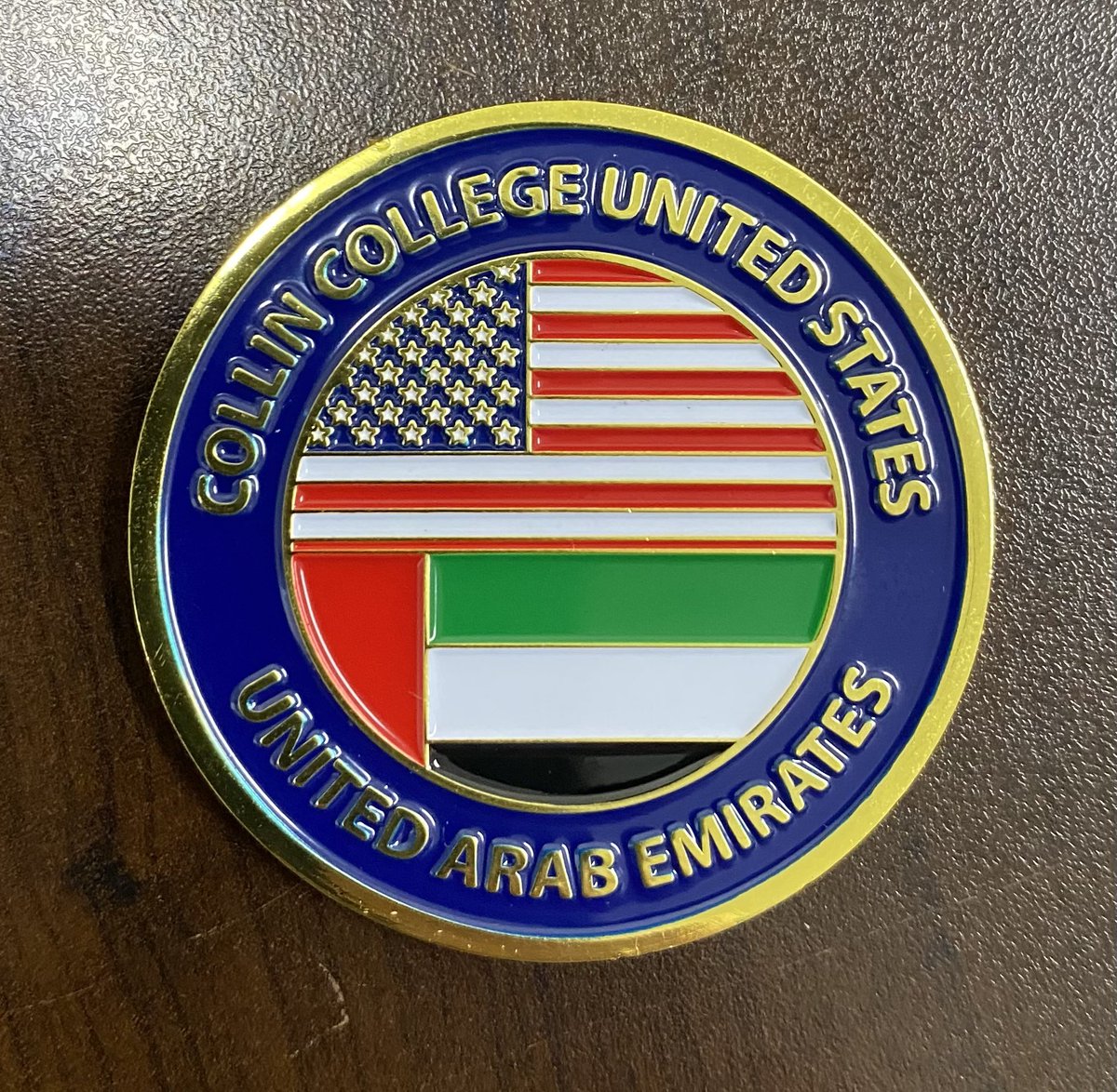 We designed a special coin for our UAE global partnership with the <a href="/TheIACP/">The IACP</a>. They arrived today! <a href="/collincollege/">Collin College</a>