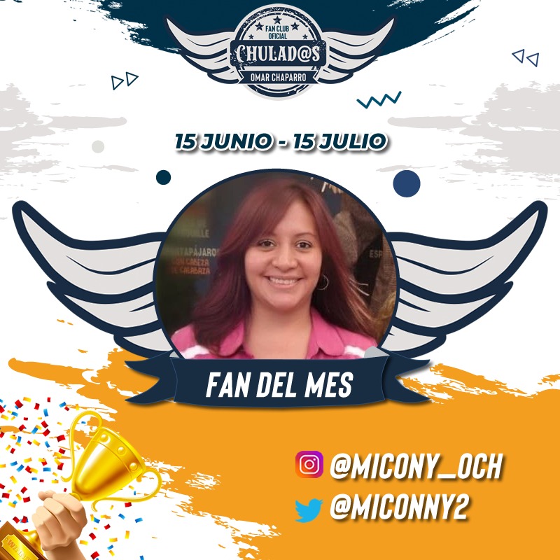 chuladasfansoch's tweet photo. Muchas felicidades @Miconny2 por ser la ganadora #FanDelMes 💙💙
Sigue con esas ganas, esa alegría, tu apoyo incondicional, y tú cariño para nuestro querido @OMARCHAPARRO
Te queremos 😘 https://t.co/MZHEFFUwDD