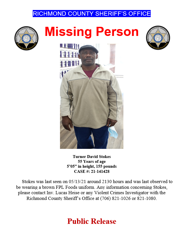 RCSOGA's tweet photo. The Richmond County Sheriff's Office is requesting your assistance in locating the listed subject.  If contact is made please call 706-821-1080.  #RCSOaug https://t.co/CttxNwBeiO