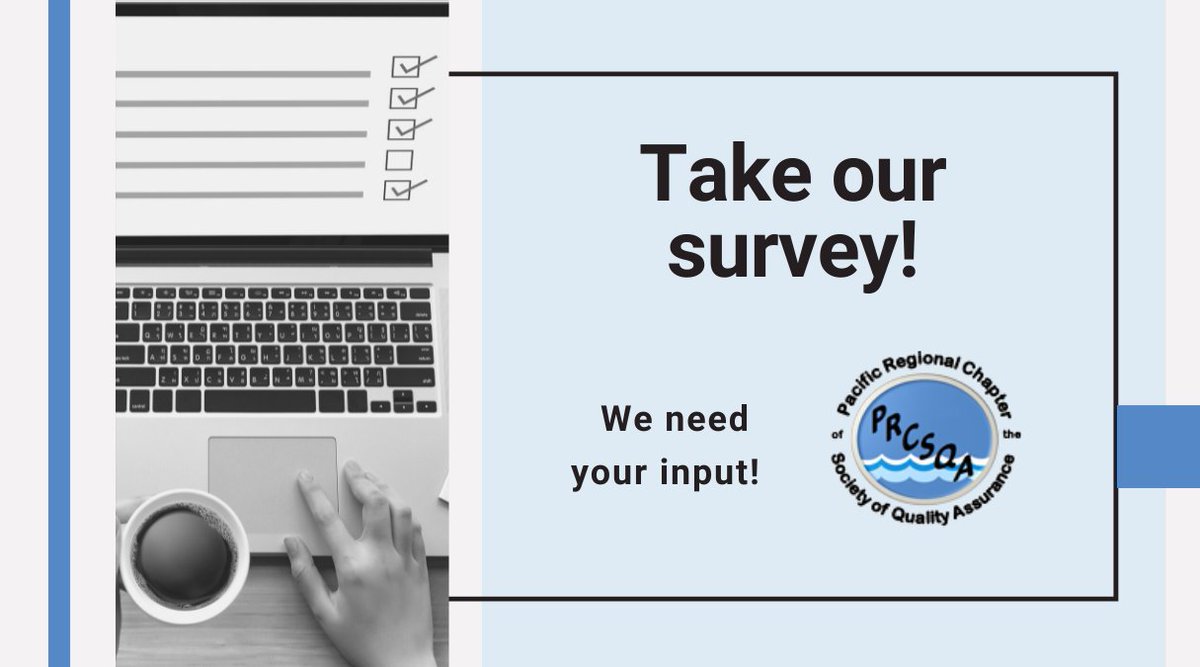 PRCSQA's tweet photo. PRCSQA, check your inbox to take our meeting survey. We'd like your input regarding the PRCSQA Annual Meeting this year and appreciate your feedback! https://t.co/jB36npz4xg