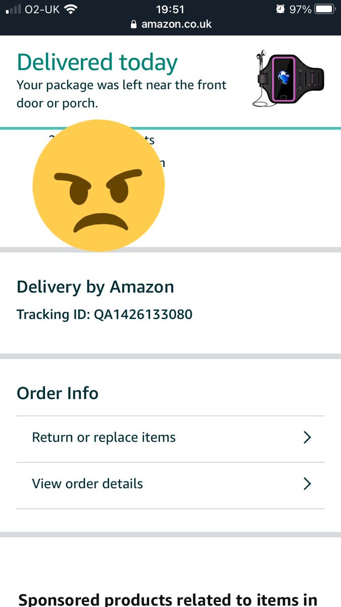 sarsi76's tweet photo. @AmazonHelp Except it wasn’t left anywhere near the door or porch, despite instructions being left on my order https://t.co/yt5l9hllLI
