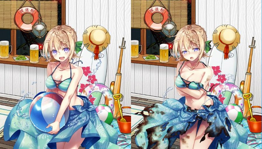 パースちゃんかわいい～～!問題ないない!しかしそうかヒューストンから…アトランタとホーネットも水着でいいんだぞ… 