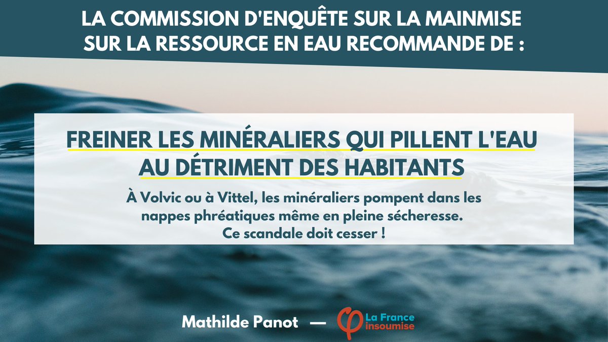 .@NestleFr - @Volvic_fr pompent l'eau sans vergogne asséchant ainsi les nappes phréatiques. 

Nous demandons à ce que cessent ces pratiques. 

#EnquêteEauFI