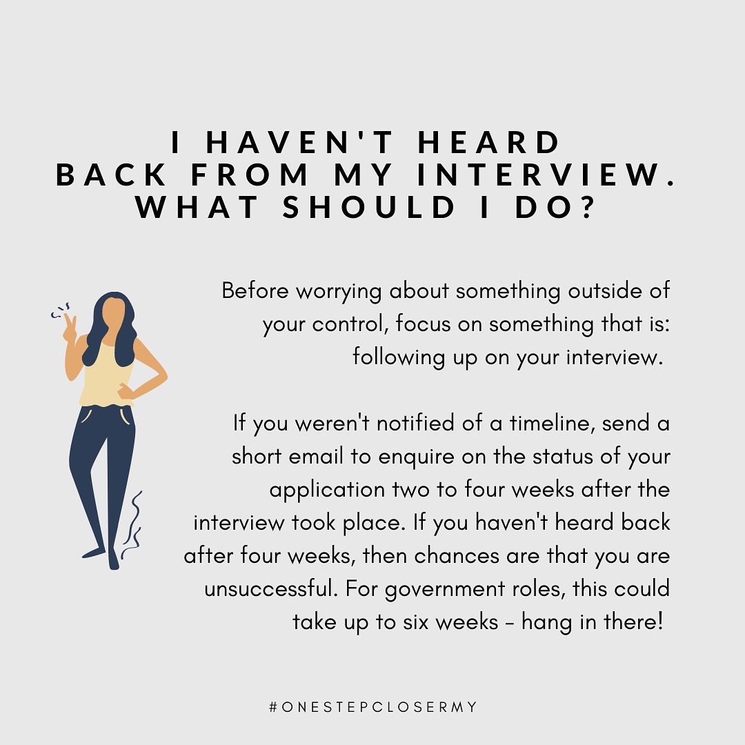 reviewbyyasmin's tweet photo. You've sent in your CV, gotten an interview, and sat for it - what now? Here's some post-application etiquette questions answered! โฌ๏ธ
#OneStepCloserMY https://t.co/b75cvVJvlo