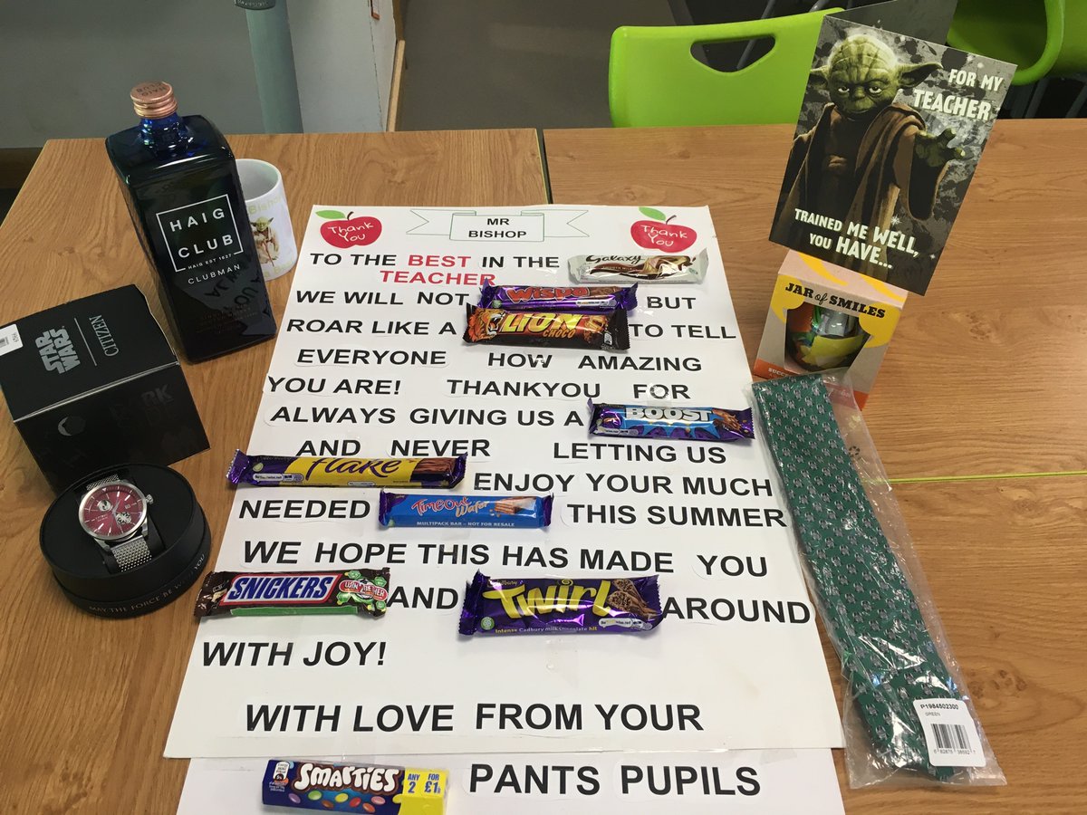 ALCMrBishop's tweet photo. What a lovely end to the year! A huge thank you to all my parents and fabulous class who surprised me at the end of the day with an incredibly generous present! Thank you so much!! https://t.co/LfgkK7HNFS