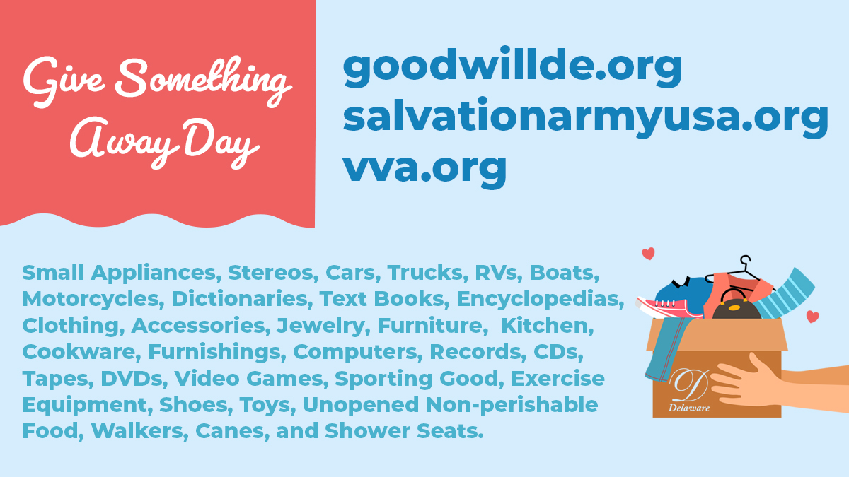 Small Appliances, Stereos,
Cars, Trucks, RVs, Boats,
Motorcycles, Dictionaries, Text Books,
Encyclopedias, Clothing, Accessories,
Jewelry, Furniture,  Kitchen,
Cookware, Furnishings, Computers,
Records, CDs, Tapes, DVDs,
Video Games, Sporting Good,
Exercise Equipment, Shoes, 
Toys, Unopened Non-perishable Food,
Walkers, Canes, and Shower Seats.

