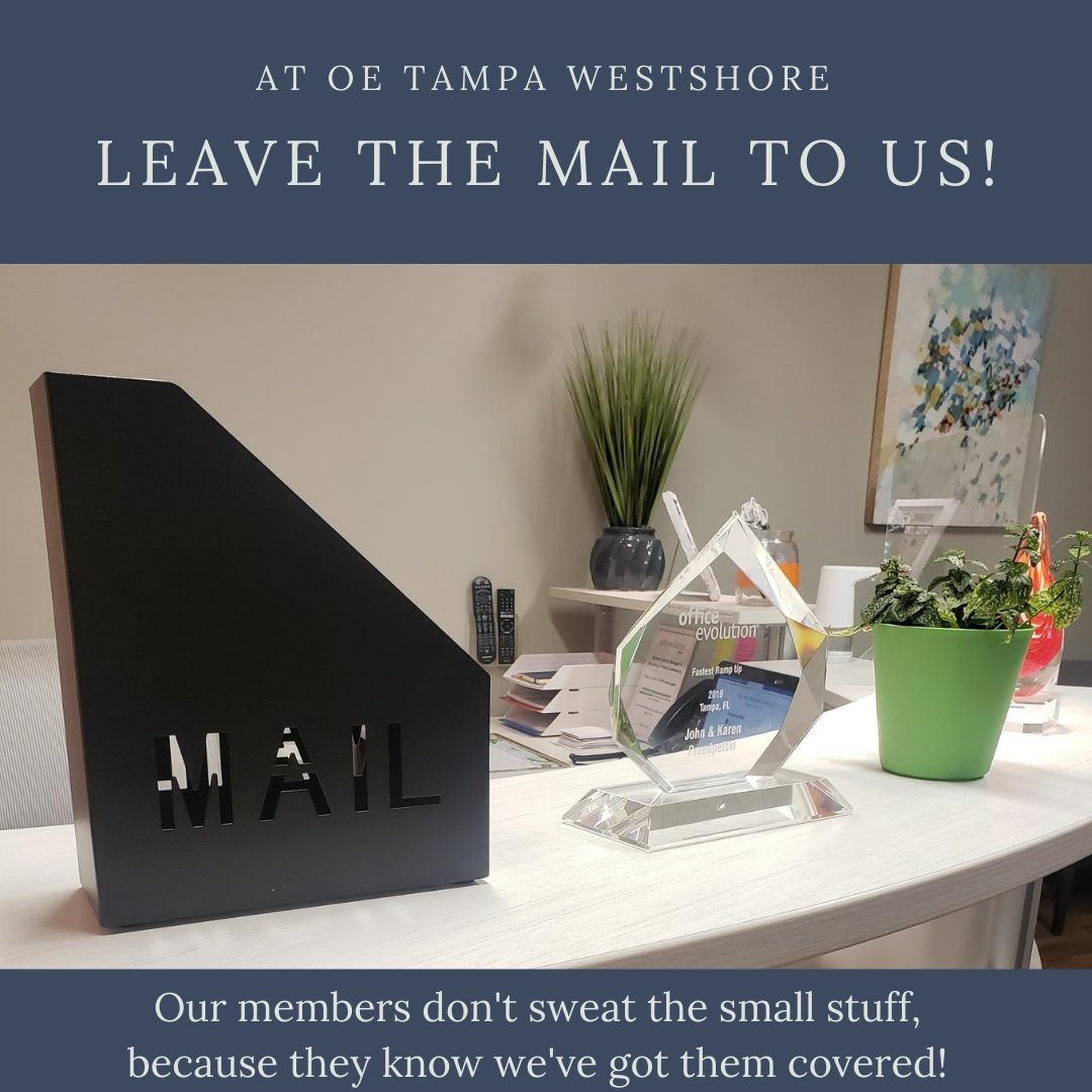 At OE, everyday we hand sort our member's mail to ensure they get the most up to date notifications, and never miss a scan. 

#officeevolution #tampa #work #virtual #businessaddress #impression #address #professional #virtualoffice #mailbox #mailtime #membermail  #oetampabay
