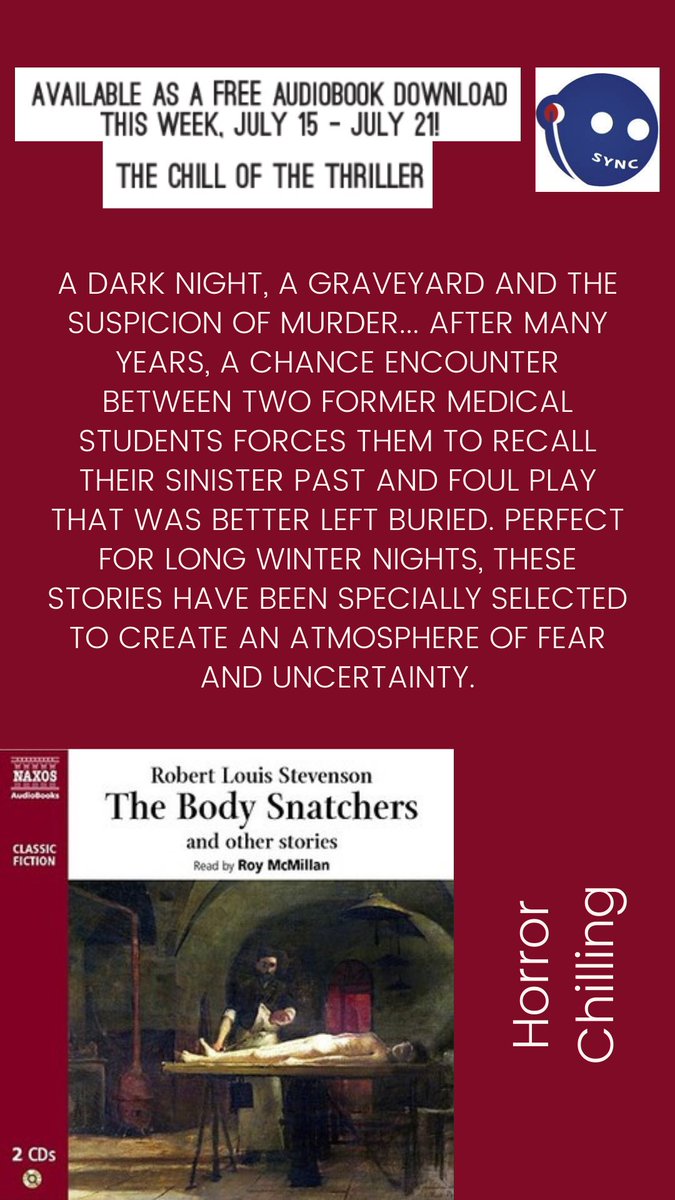 JTCentralLib's tweet image. This week&apos;s theme is “Chilling Thrillers to Give You Shivers&quot;. You can download these two FREE audiobooks today through next Wednesday from @audiobookSYNC and they&apos;re yours to keep for life! #audiobooksync #audiobooksync2021
