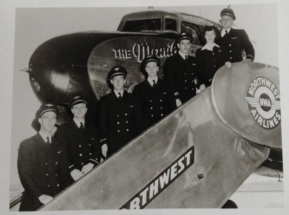 #RedTailsForever 74 years ago, on July 15, 1947, Northwest Airlines inaugurated service to Asia: Tokyo, Seoul, Shanghai and Manila using DC-4 aircraft. #NWA ⁦@NW_Airlines⁩ ⁦<a href="/nwa_airlines/">Northwest Airlines 🇺🇸🇯🇵🇳🇱</a>⁩ ⁦@dlflightmuseum⁩