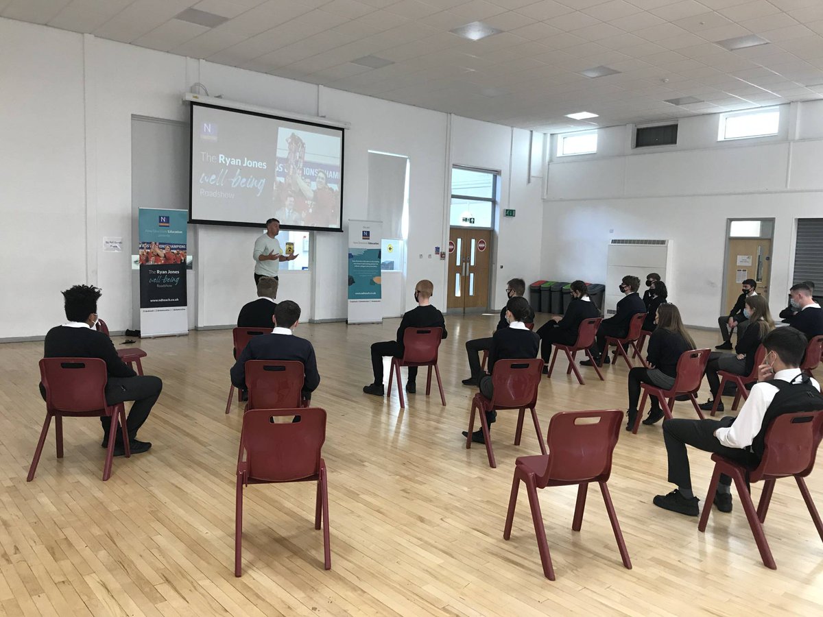 Year 9 and 10 had a fantastic mental health awareness session with Ryan Jones, former Wales and British and Irish Lion. A big thank you to New Directions for their support and Ryan for being an inspiring role model. <a href="/ndeducation/">New Directions Education</a> <a href="/RyanJonesOnline/">Ryan Jones</a> <a href="/NDGroup_/">New Directions</a>