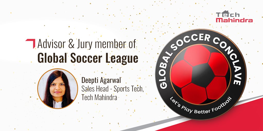 tech_mahindra's tweet photo. We are glad to share that @4deepti, Sales Head - Sports Tech, @tech_mahindra has been nominated as an Advisor &amp; Jury Member of the @ConclaveSoccer to promote women in Soccer

Know more - https://t.co/3wKLSFTUcR
 
#NxTNow https://t.co/sOplvsd1DC