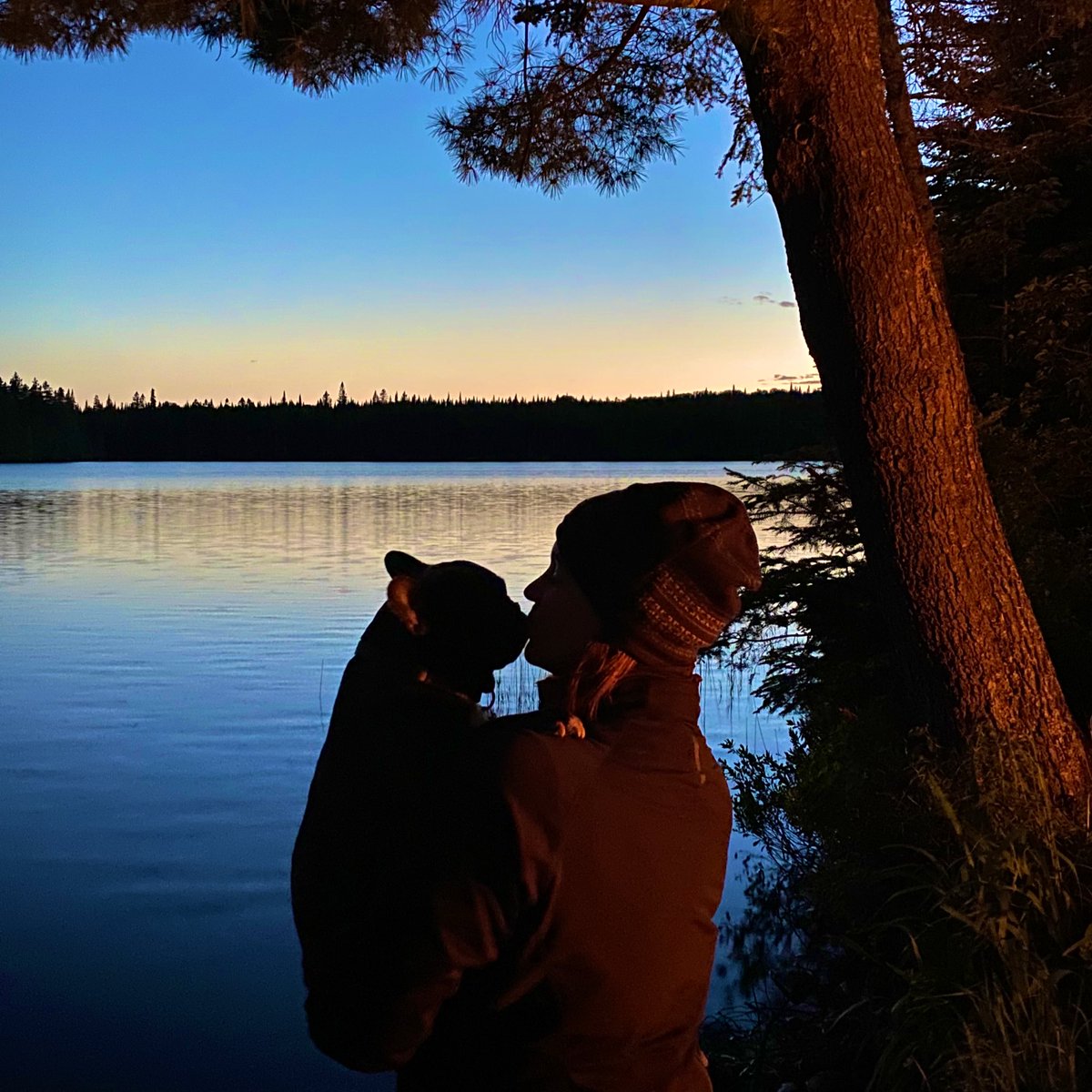 Un camping rempli de détente et d’amour 🥰#amour #Amour  #campingwithdog #campingvibe #campingweekend #Camping #campingparadis #Quebec #sepaq #sépaq #reservefauniquerougematawin #coucherdesoleil #bouledoguesfrançaise #bouledoguesfrançais #chien