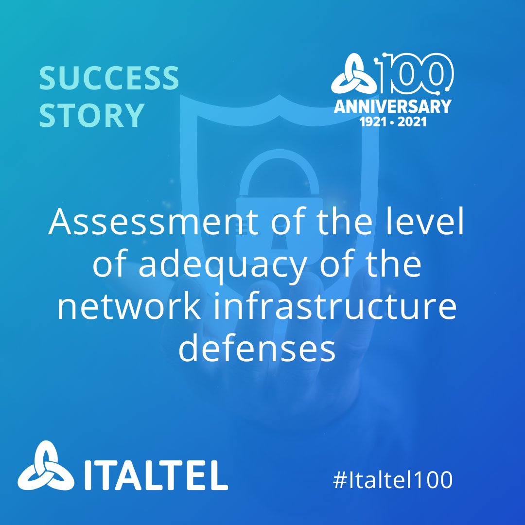 Italtel's tweet photo. An accurate #NetworkSecurityAssessment is essential to highlight any corrective actions to protect your infrastructure: this is what we have realized for a large Italian insurance company with offices in over 10 countries: https://t.co/ILEycLKB7P
#DigitalSecurity #Italtel100 https://t.co/qfTn3mpzth