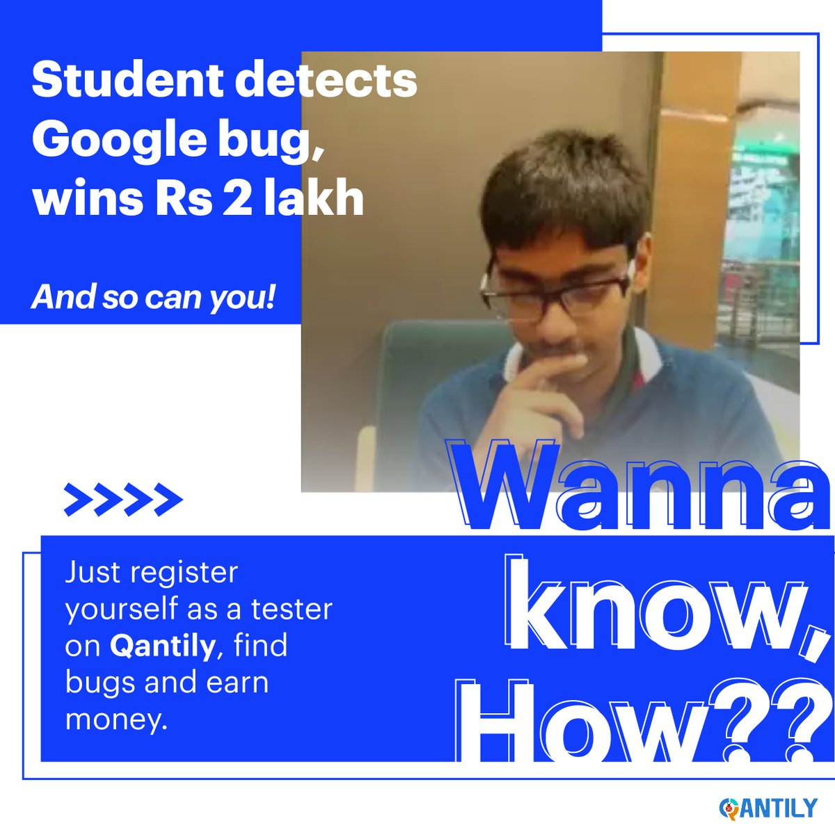 qantily's tweet photo. Qantily provides a platform where testers can register and earn money.
For more details, Please visit https://t.co/ME7KekEdH3

We are not kidding, Please Visit: https://t.co/hkkWTHrYRq

#crowdsourcing #crowdtesting #qantily #bugtesters #testing https://t.co/pzjzSbT1Sc