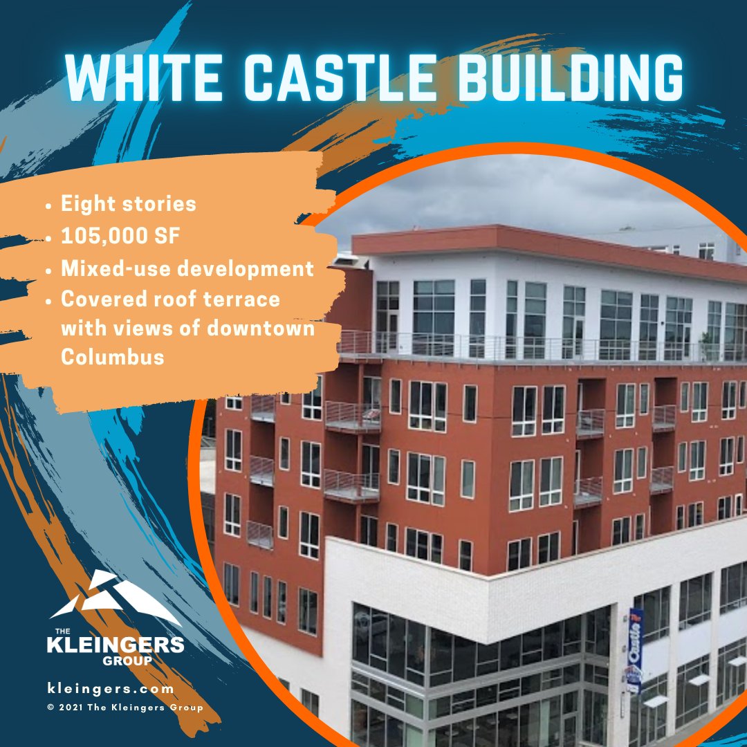 kleingers's tweet image. Feeling hungry? You don’t want to miss this week’s #DowntownThursday feature project, the White Castle Building in Short North. Retail space, office space, luxury apartments, and a White Castle? This building has it all. #Kleingers #Survey Whiting-Turner, Peterson Contractors