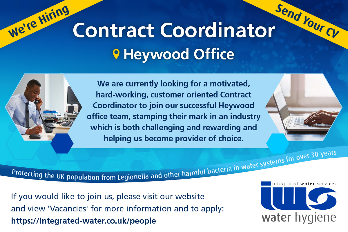 🛎️ *NEW JOB ALERT* 🛎️

To apply for this new vacancy, please either visit our website: conta.cc/3wKdJhP

or,

Email your CV and covering letter to: WHcontact@integrated-water.co.uk

#jobvacancy #recruitment #career #contractordinator