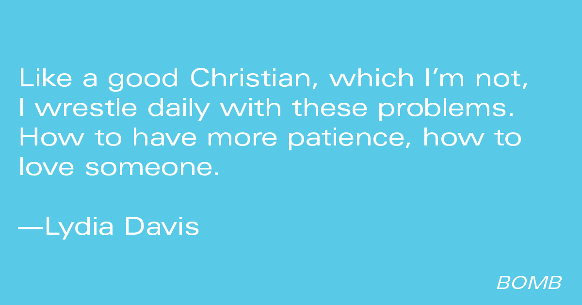 Happy Birthday, Lydia Davis!

From the Archive: Lydia Davis by Francine Prose

 
