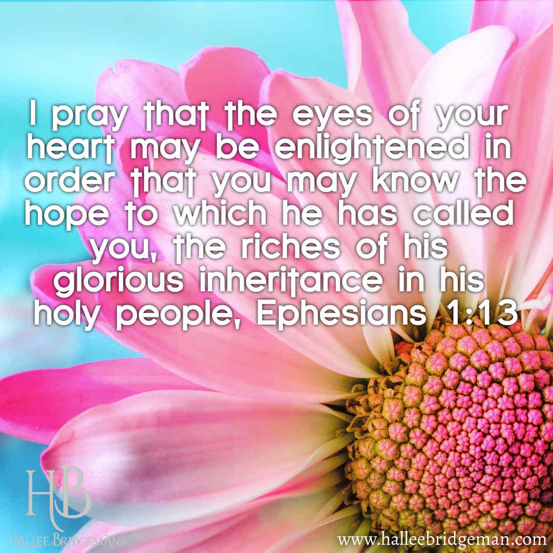 halleeb's tweet photo. I pray that the eyes of your heart may be enlightened in order that you may know the hope to which he has called you, the riches of his glorious inheritance in his holy people, Ephesians 1:13 https://t.co/BpHvFnhhsH