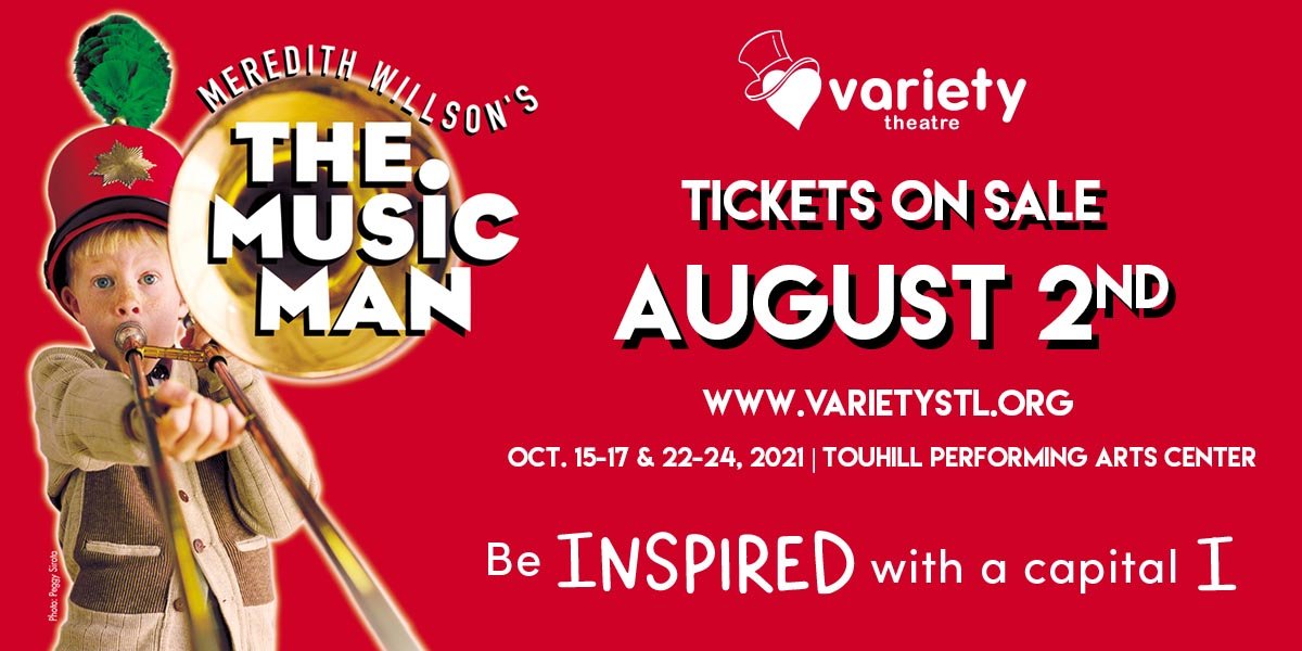VarietySTL's tweet photo. Who is ready to see live theatre again? We sure are!
Variety Theatre's 2021 production of "The Music Man" opens in three months from today and we can hardly wait. Tickets will go on sale on Aug. 2!
Learn more: https://t.co/PXr2zpwf4J
#VarietyTheatre #VTMusicMan #Tickets https://t.co/SppXDM9vld
