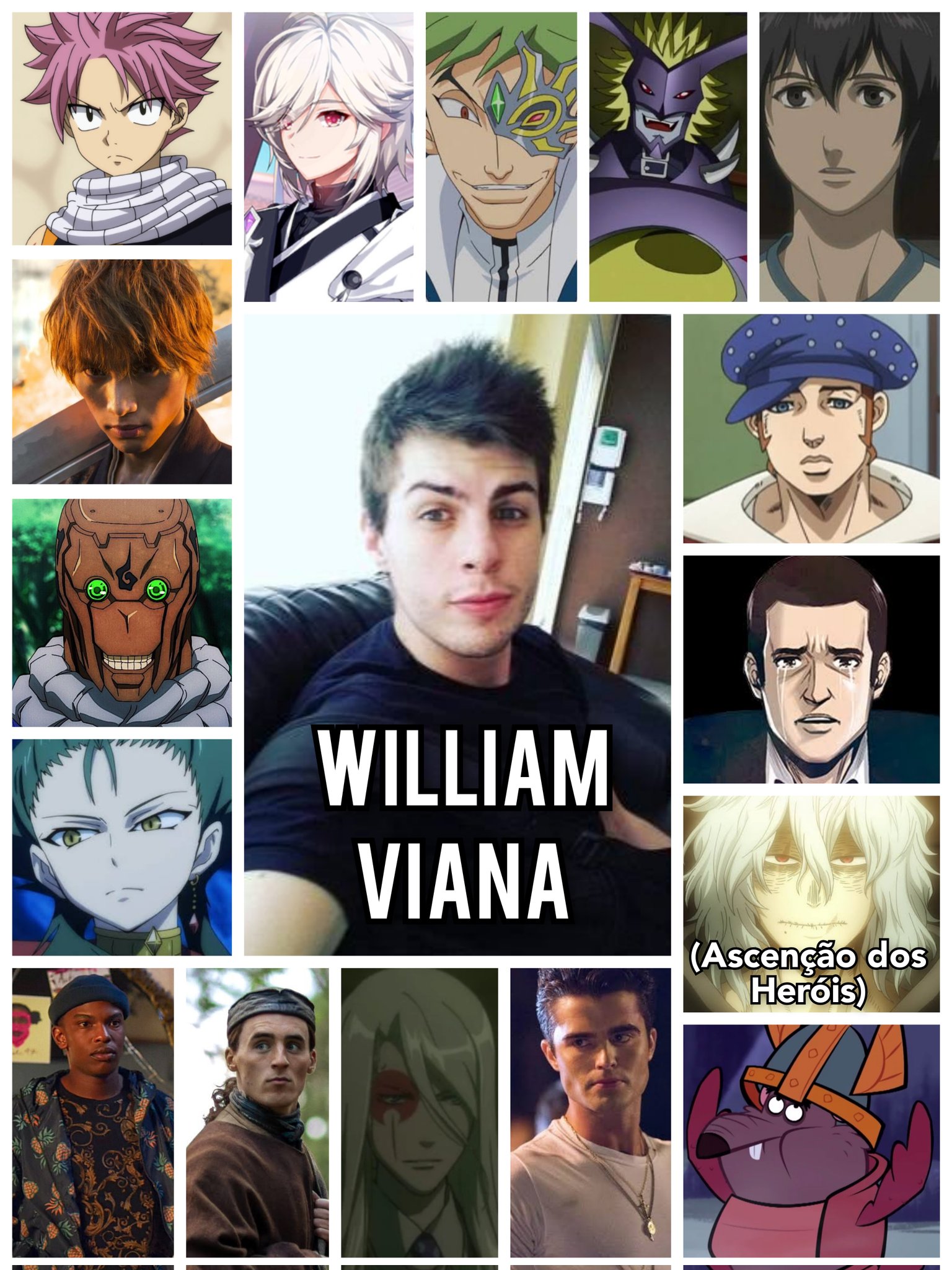 Personagens Com os Mesmos Dubladores! on X: Uma das promessas na dublagem  brasileira, aqui alguns dos personagens do excelente William Viana! William  é conhecido por dublar o Natsu Dragneel de Fairy Tail