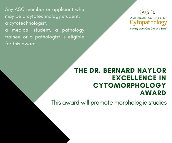 cytopathology's tweet photo. Dr. Bernard Naylor Excellence in Cytomorphology Award https://t.co/xdQ0aTBI6U https://t.co/Yp1X038o0M