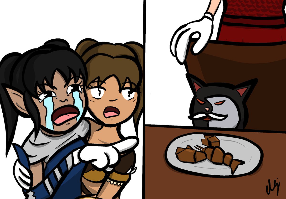 RsElej's tweet photo. Probably one of my favorite artworks I've done 😂😍 It's both funny and fits to the meme so well 😂❤ That's why I'm posting it again 😄❤
Ft. Lily 
#Runescape #Runescapeart #Runescapeartist #Runescape3 #meme #evilbob #catmeme https://t.co/jzjg12RMNI