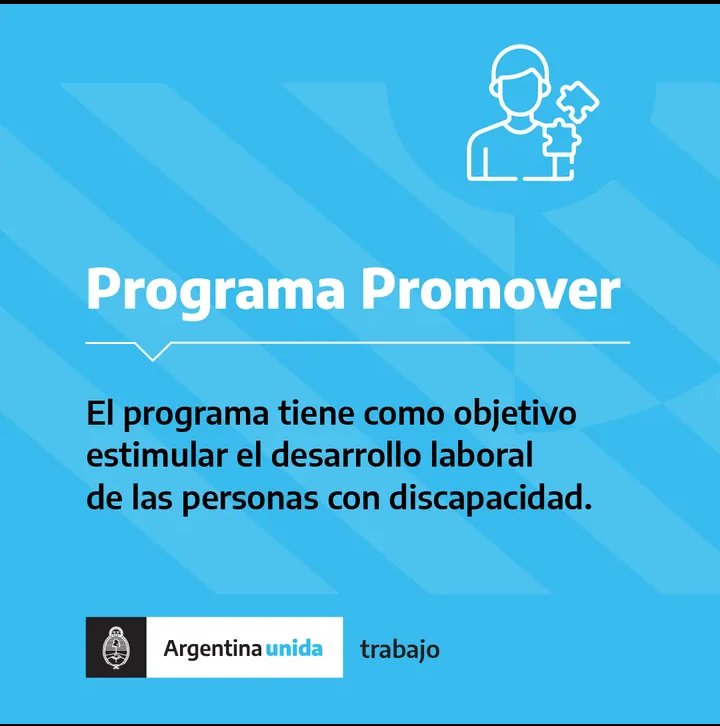 JanetMaldonado_'s tweet photo. 🙌🏽 El #ProgramaPromover fue creado por el Ministerio de Trabajo, Empleo y Seguridad Social de la Nación, para mejorar la formación de las personas con discapacidad.
@andiscapacidad
Conocelo acá 👇🏽 https://t.co/sb9sprOjV1