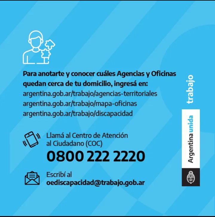 JanetMaldonado_'s tweet photo. 🙌🏽 El #ProgramaPromover fue creado por el Ministerio de Trabajo, Empleo y Seguridad Social de la Nación, para mejorar la formación de las personas con discapacidad.
@andiscapacidad
Conocelo acá 👇🏽 https://t.co/sb9sprOjV1