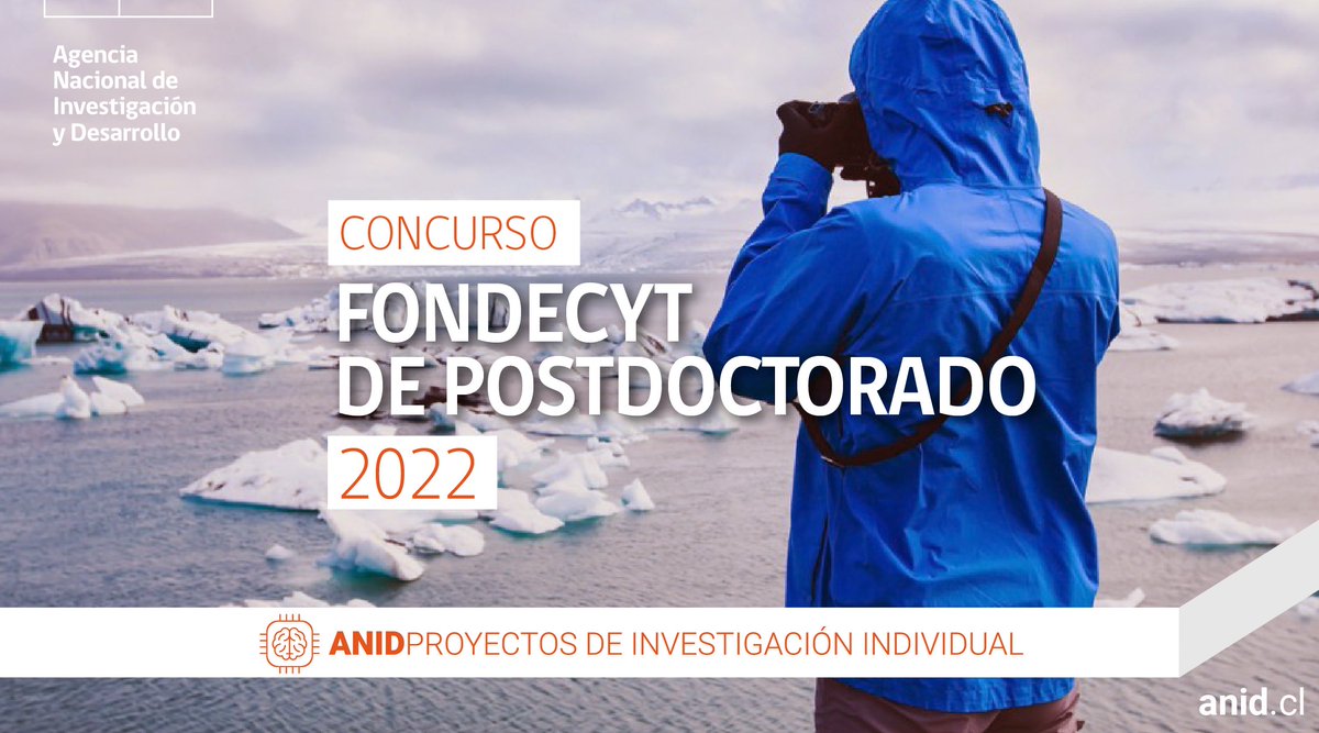 Invitamos a investigadoras e investigadores, que hayan obtenido el grado de Doctor entre el 01/01/2018 y el 26/08/2021, a postular al Concurso Fondecyt de Postdoctorado 2022.
anid.cl/concursos/conc…
🗓️Cierre Postulantes: 19/08/2021
🗓️Cierre de Patrocinio Institucional: 26/08/2021