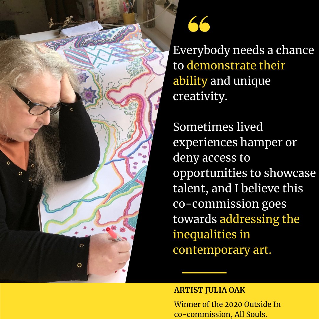 outsidein_uk's tweet photo. JULIA MET MADGE: Tomorrow marks the end of a chapter for the All Souls, Madge Gill, co-commission with @pallanthousegallery as it will be the last day of the exhibition.

#JuliaMeetsMadge #JuliaMOak #OutsideIn #PallantHouseGallery #CoComission #AllSouls #MadgeGill 1/2 https://t.co/aL6Eb0PKFw