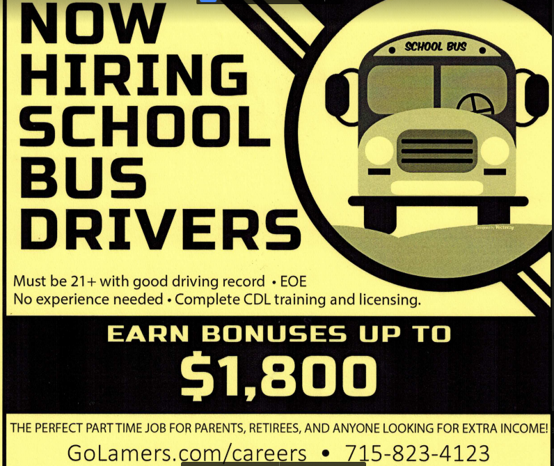 ClintonvilleHS's tweet photo. Bus Drivers Wanted - Please Click on Link to Review.

https://t.co/RxjFpti3EP https://t.co/EBopeGwA5z