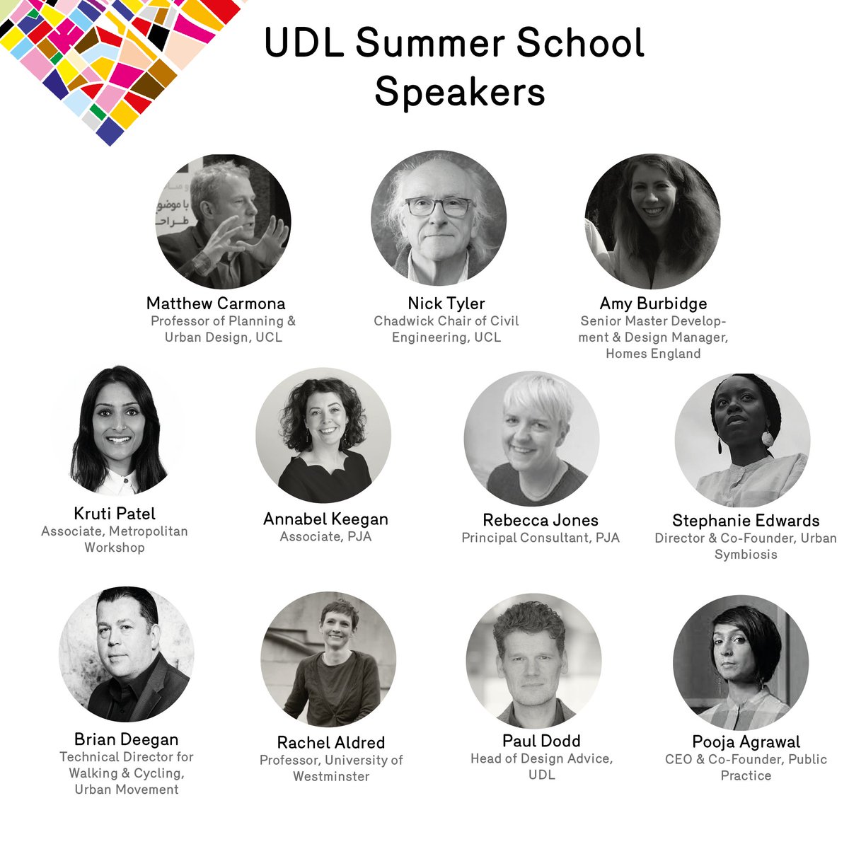 UDL are delighted to announce the following speakers for our virtual #SummerSchool - 9th, 10th &amp; 13th September 2021!

Find out more: urbandesignlondon.com/events/urban-d…