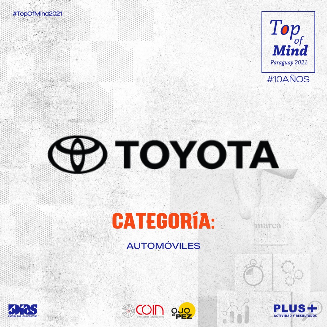 5DiasPy's tweet photo. #TOPOFMIND2021 🏆
Los ganadores de la 10° edición del #TOM2021
#ToyotaPY - Automóviles https://t.co/rcFxb4hAOt