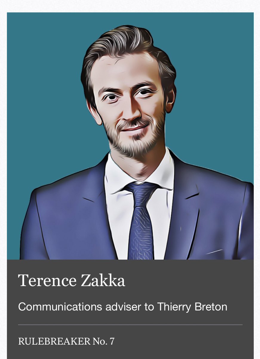 Mr_Zakka's tweet photo. There’s no “I” in team — but there’s one in @ThierryBreton’s handle.

Pleased to be in POLITICO’s #Tech28 class of the year.

More (rule)breaking news on “Mr. Fix-It” to come✌️🇪🇺

https://t.co/XLRDPhSz6w https://t.co/XeFA96nckN