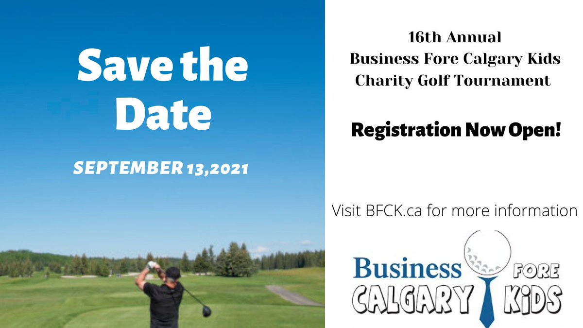 BFCalgaryKids's tweet photo. Join us for the 16th Annual Business Fore Calgary Kids Golf Tournament. This year we are proud to support @NSTEPca  @calgarybfc &amp; @distress_centre Register today: https://t.co/kYoM6P8Q2N https://t.co/aaJSJ08HEd