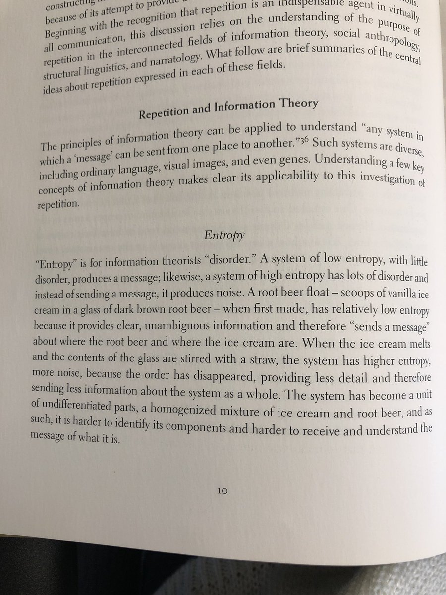 YeaVerilyIndeed's tweet photo. @kristinnoeline @bufferingcast This root beer float metaphor (from a book about Greek vase paintings) is the only thing that’s ever gotten me to understand entropy! https://t.co/28umi2jtpA