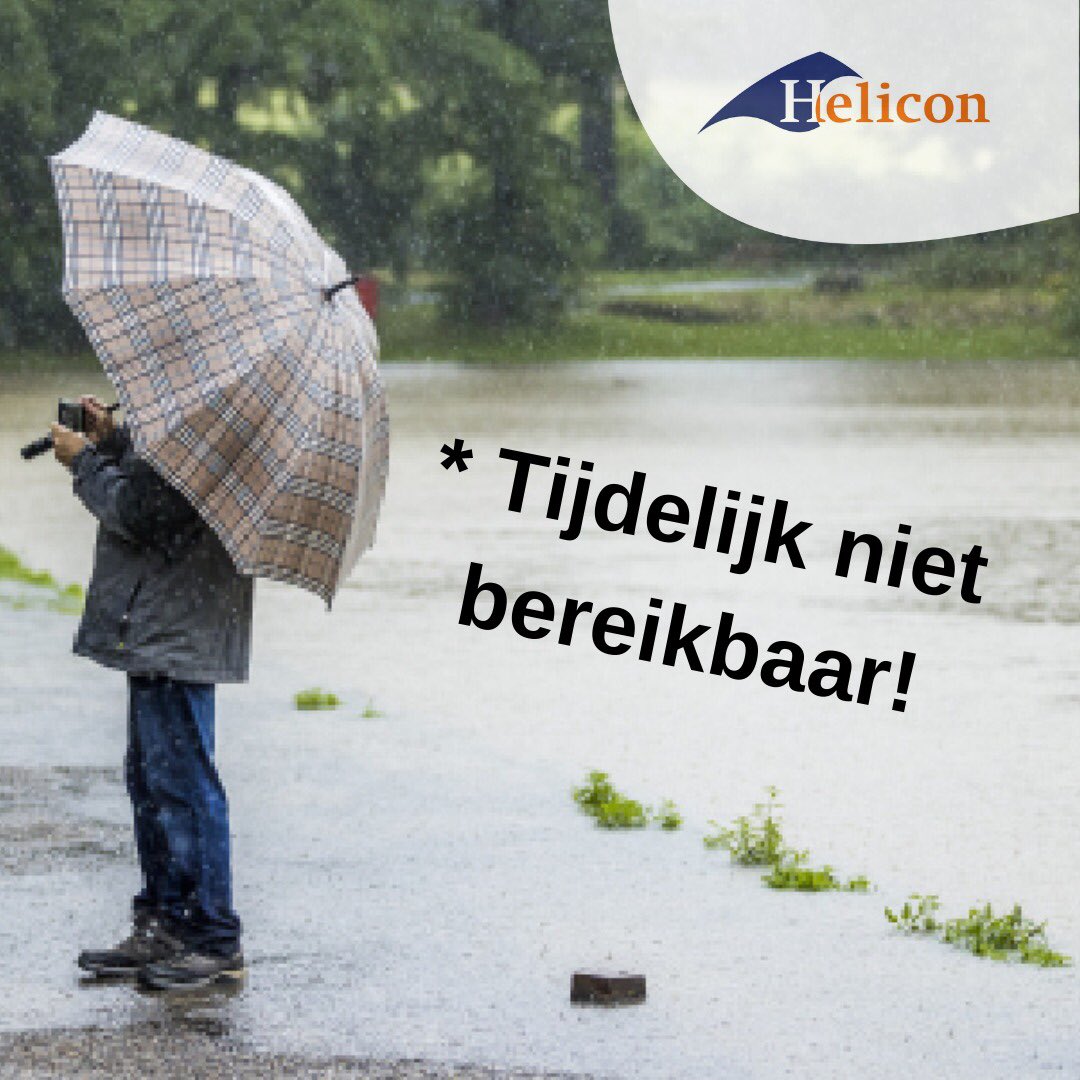 Vanwege wateroverlast op de plek waar onze servers staan, zijn we tot nader orde niet bereikbaar. We hopen snel weer online te zijn!