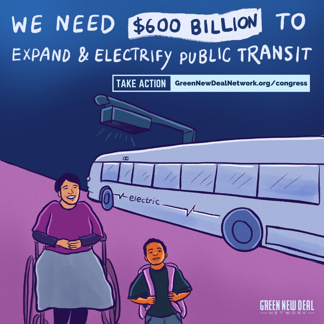SierraClub's tweet photo. The infrastructure bill must meet our needs:

🔌$1T for renewables
🚉$600B for pub. transit
🏫$600B for green pub. buildings
👩🏿‍⚕️$625B for care work
👷🏾‍♂️$132B for Civ Climate Corps
✊🏿Labor &amp; equity standards

Tell Congress it's #TimeToTHRIVE @ https://t.co/g4uSOcWjEG
🎨 by @danbeeyah https://t.co/Y9OgnQkaB1