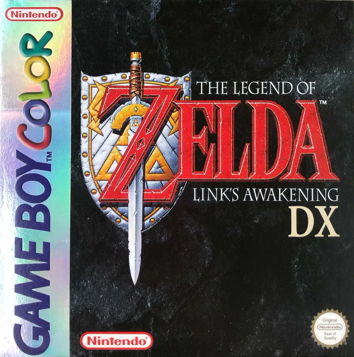 The cover for The Legend of Zelda: Link's Awakening DX on Game Boy Color.